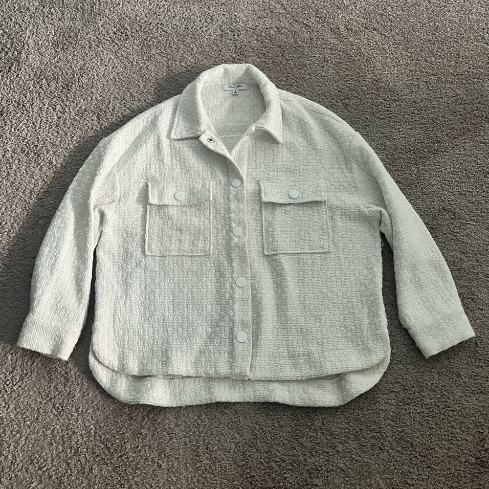 Cloud Ten Textured Cream Shacket